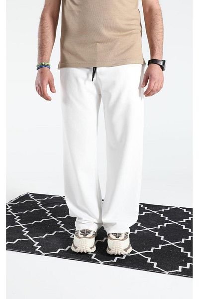 DAVID&GERENZO Ecru Basic Men's Trousers
