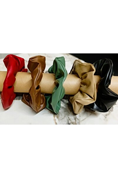 Lissa Aksesuar 3'lü Deri Simit Kırmızı ,Kahverengi,Yeşil,Krem,Siyah