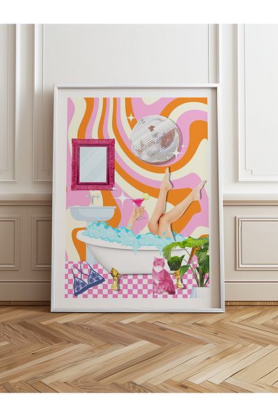 HOMEPACK Single Wooden Framed Painting One Piece Poster Painting Tk/1078