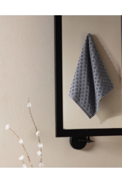 Madame Coco Navy Blue Fantan 100% Cotton Face Towel