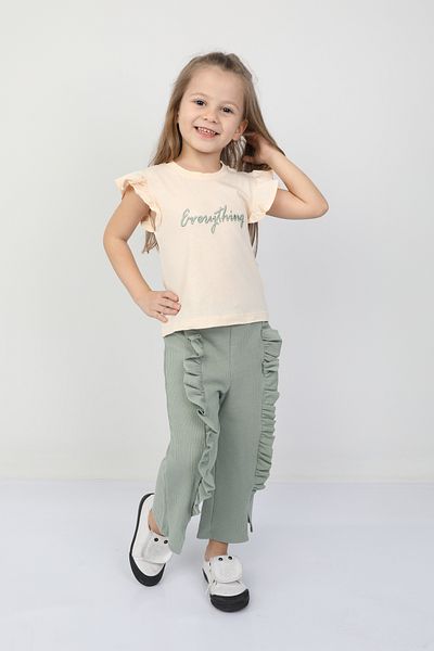 e-çocuk Everything Printed Frilly Girl's Suit 8831