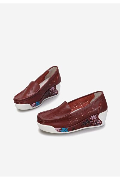 B T Shoes Red Havana genuine leather loafers