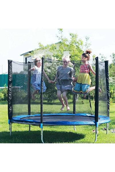 VAYNE Büyük Boy File Korumalı 244 Cm Trambolin Outdoor Bahçe Tipi Güvenlik Fi...
