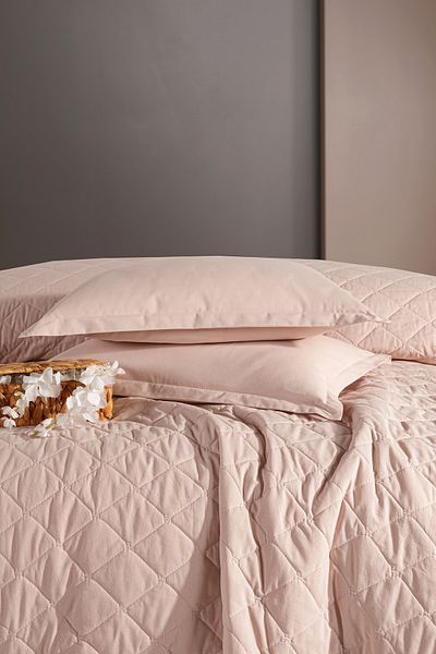 Nordqueen Set cuvertură de pilota matlasată pentru patru anotimpuri Ranforce 100% bumbac