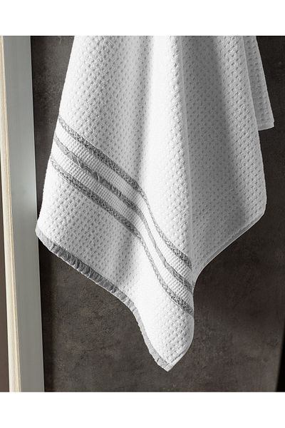 Madame Coco Alissa 100% Cotton Bath Towel - White