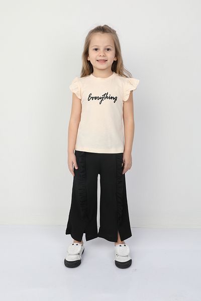 e-çocuk Everything Printed Frilly Girl's Suit 8831
