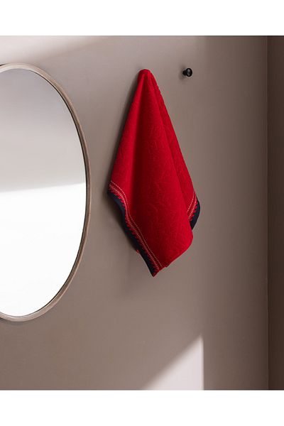 Madame Coco Perle 100% Cotton Face Towel - Red