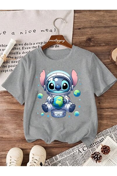 oneagılyazı Tricou supradimensionat pentru copii cu imprimeu astronaut Stitch