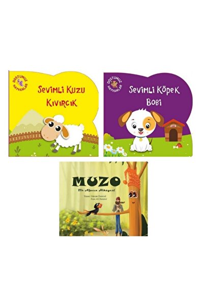 Net Çocuk Set Sevimli Kuzu Kıvırcık -sevimli Köpek Bobi - (MUZO KİTABI HEDİYE)