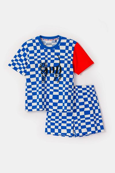 Woody Πιτζάμες για αγόρι 10-16 ετών-Hpb - 952-ALLOVER CHECK BLUE WOODY HELEN B