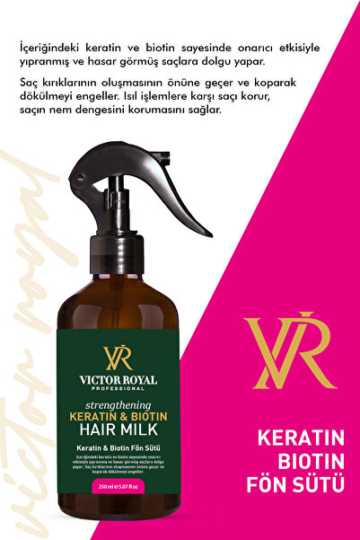 Victor Royal Keratin&Biotin Isı Koruyucu Saç Spreyi 250 ml