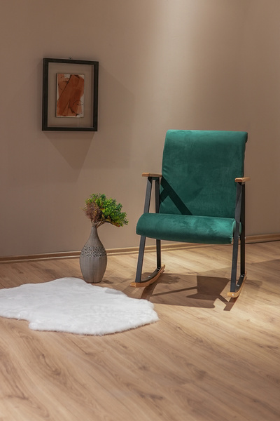 Berta Concept Aila Sallanan Koltuk Sallanır Tv Koltuğu Sallanan Sandalye Dinlenme Koltuğu Yeşil