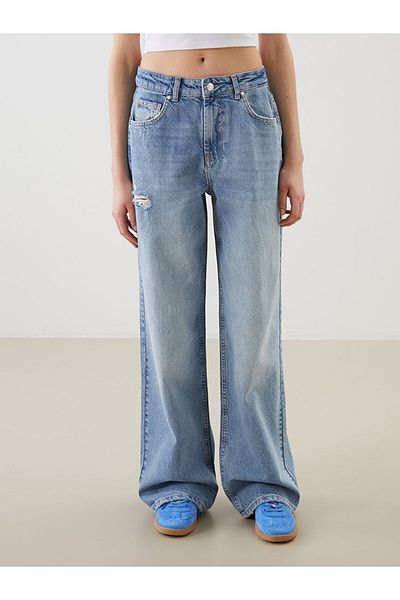 LC Waikiki Xside Blue Wideleg Women's Jean Pants