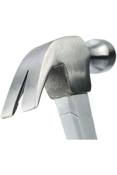 TOTAL 8oz Fibreglass Handle, Claw Hammer, # 45 Carbon Steel