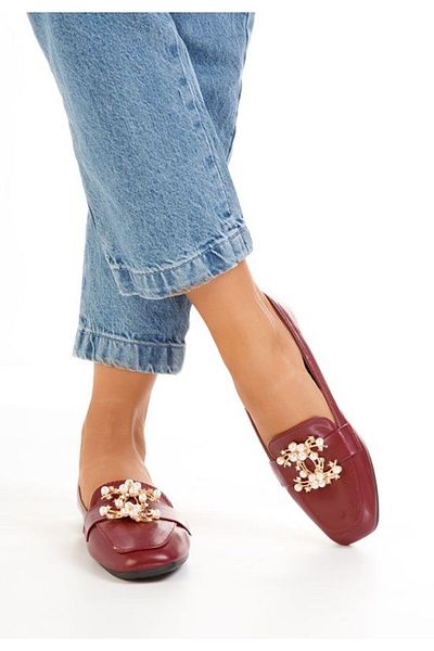 B T Shoes Mocasini dama eleganti Giulinello rosii