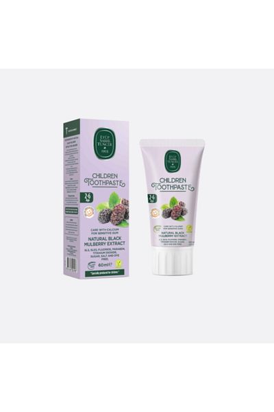 Eyüp Sabri Tuncer Pastă de dinți cu extract natural din Dude Negre pentru copii între 2-6 ani 60 ML