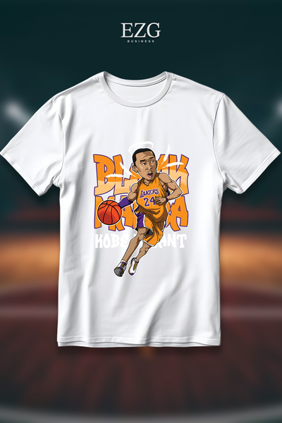 EZG Business Tricou Black Mamba Kobe Bryant, imprimat, supradimensionat, unis...