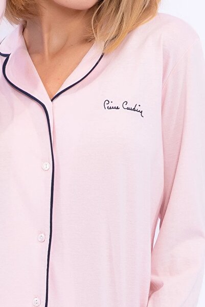 Pierre Cardin PİERRE CARDİN YUMUŞAK DOKULU MODAL PAMUK GÖMLEK YAKA 4 MEVSİM KUMAŞ UZUN KOLLU KADIN PİJAMA TAKIM