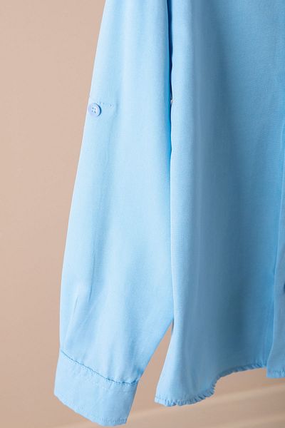 Cansın Mini Costum 2 piese cămașă și pantaloni pentru băiat albastru 20436
