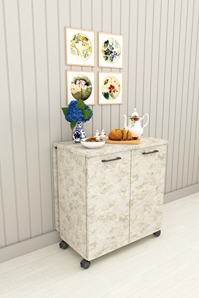 asratrend %100 MDFLAM 105cm Mutfak Adası Yemek Masası Kahve Köşesi MA-01