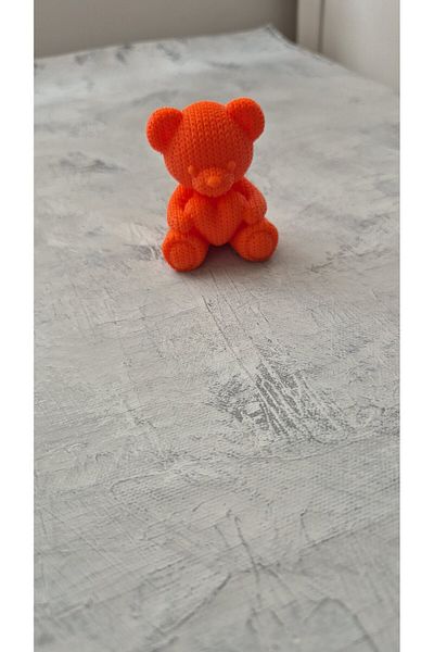 CESTOPİENO 1 Piece 5 cm Mini Heart Teddy Bear Decor / Cake Decoration / Toy / Bioplastic Suitable for Food Contact