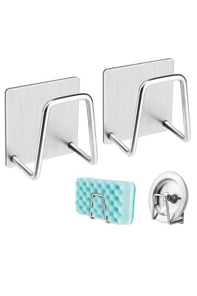COOYA 2pcs Sponge Holder, Effortless DrainDrying, Versatile Kitchen Storage Organizer for Tidy Countertops