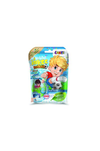CRAZE Inkee Bath Bomb with Suprice Football - Vegan, Dermatologist Approved for Kids