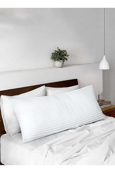 Asraar Long Sleeping Pillow Microfiber - White 150x50cm