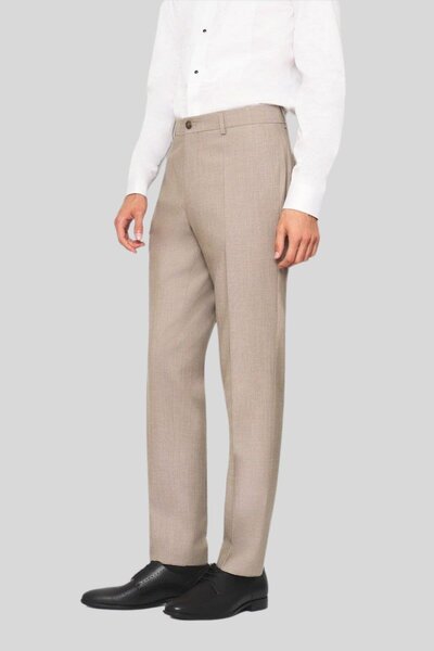 BOSS Dar Kesim Esnek Erkek Kumaş Pantolon Bej