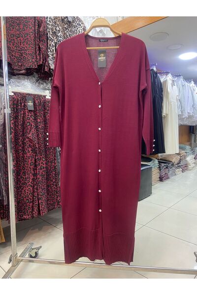 DEMİRLER Tam Boy Soguk iplik merserize hırka