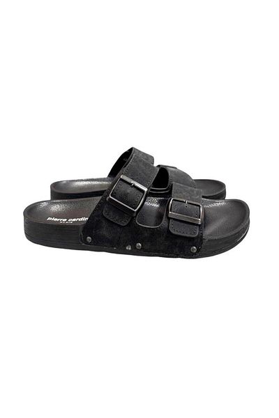 Pierre Cardin Double Banded Anatomical Sole Nubuck Men's Slippers