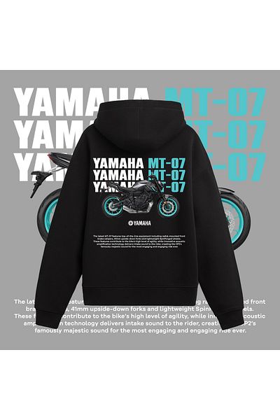 Edizen Унисекс суитшърт с качулка Yamaha MT-07 Premium Oversize