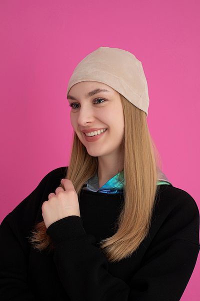 TEVOOY Lamb Feather Fabric Classic Beret
