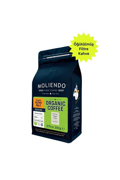 Moliendo Finest Coffee مزيج عضوي رقم: 1 قهوة (قهوة مفلترة مطحونة) 250 جرام