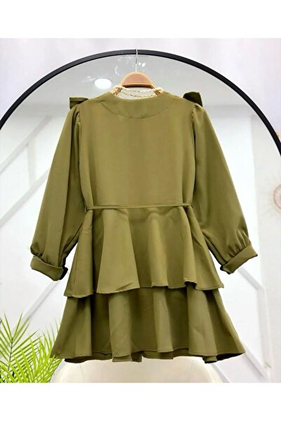 YILMAZBARMAZ Women's Ruffled Shoulder Double Set