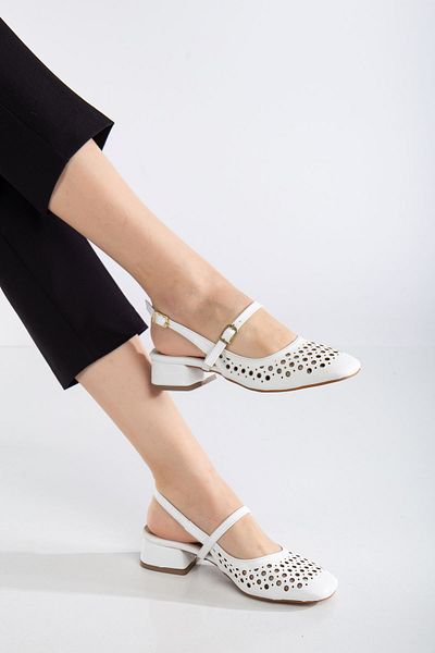 MaskButik Ceyla High Heels - Skin, White