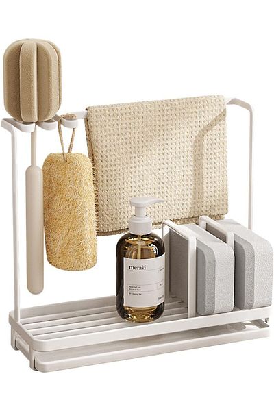 COOYA Kitchen Sink Tray Drainer Rack, for Sponge Caddy Soap Dish Brush, Kitchen Accessories