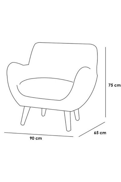 soufa dibaj Chair|Linen Chair Suitable For The Living Room, Office And Bedroom 90×65×75 cm - Blue