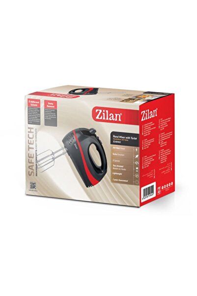 Zilan Electric mixer ZILAN ZLN-8401, 300W, 5 speeds, Red