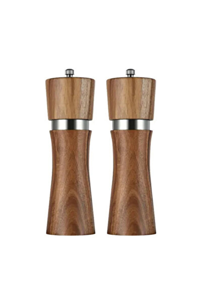 Kitchen Design Lab Akasya Komple Ahşap Gövdeli Tuz Karabiber Değirmeni Bahara...