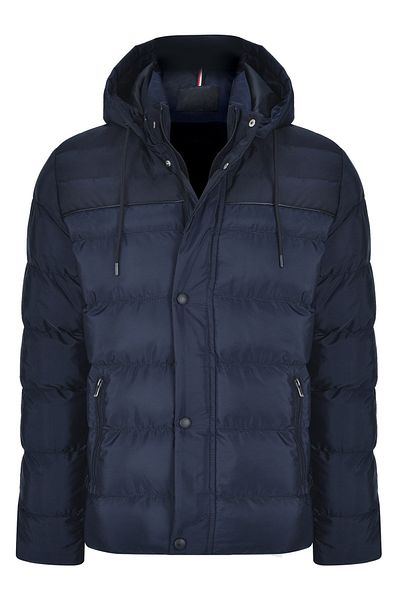 SİVAİST Sivaist Men's Hooded Water and Windproof Navy Blue Puffer Coat