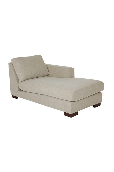 soufa dibaj Right Corner Sofa with Left Armrest Upholstered in Linen - Off White