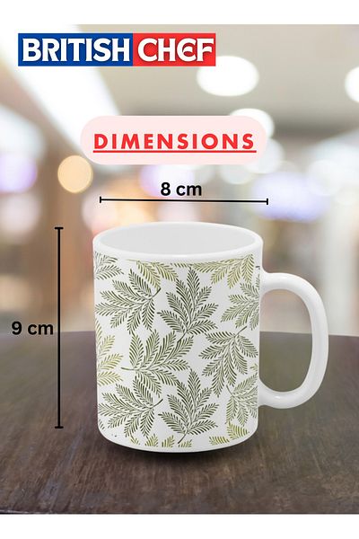British Chef 6 Piece Opalware Maria Plano Tea & Coffee Mug Set 320ml | Microwave & Dishwasher Safe Bc2031