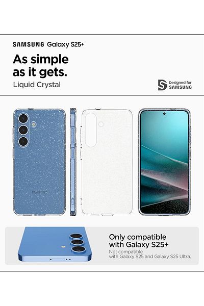 Spigen Spigen Liquid Crystal Glitter designed for Samsung Galaxy S25 PLUS case cover (2025) Crystal Quartz