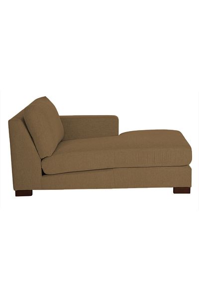 soufa dibaj Right Corner Sofa with Left Armrest Upholstered in Linen - Pale Brown