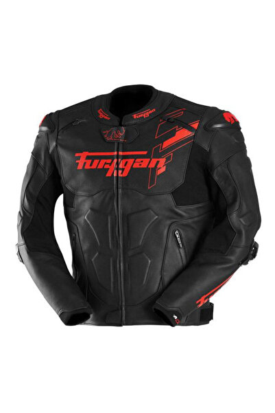 Furygan Raptor Evo 3 Deri Motosiklet Ceketi Siyah Kırmızı