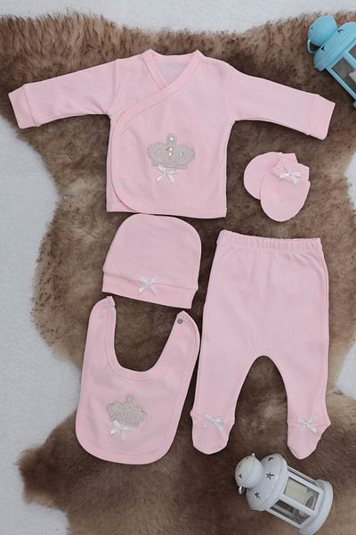 Sema Baby Doremodam Sema Baby 5 Piece Hospital Outfit Set 0-3 Months - Queen