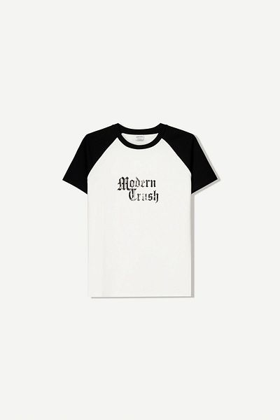 Bershka Short sleeve T-shirt with contrast print