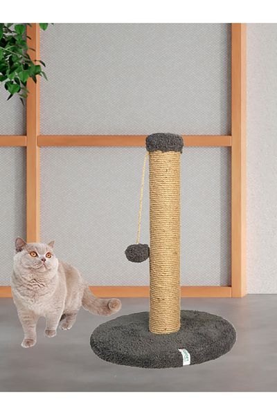 Nursoft 52 cm Cat Scratching Post - Round and Pompom Cat Scratching Post