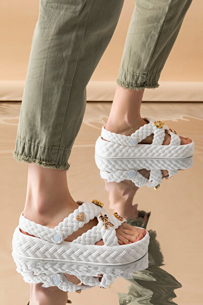 Golder Women's Eva Stone High Scale Non-Slip Sole Daily Beach Sea Pool Bathroom House Slippers